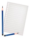 Two Pencil Lying on A Blank Page Royalty Free Stock Photo