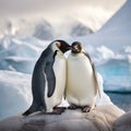 Two Penguin in Polar Regions Royalty Free Stock Photo