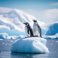 Two Penguin in Polar Regions Royalty Free Stock Photo