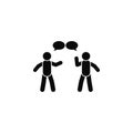 two people arguing icon. Simple glyph, flat vector of People talk icons for UI and UX, website or mobile application