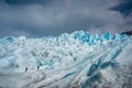 Two people are climbing the glacier. Shevelev.