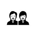 Two people laughing icon