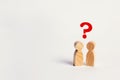 Two people are looking for an answer to a question, consultation, discussion, discussion. family psychotherapy, question between p