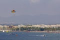 Two people parasailing in the sea at summer Royalty Free Stock Photo