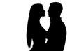 Two people silhouette Royalty Free Stock Photo