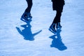 Two people skating Royalty Free Stock Photo