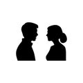 Two people talking icon Royalty Free Stock Photo