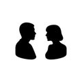 Two people talking icon Royalty Free Stock Photo