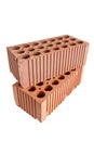 Two perforated bricks (stacked)