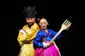Two performers of Busan Korean traditional dance a
