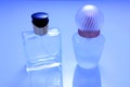Two perfume bottles isolated Royalty Free Stock Photo