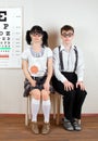 Two person wearing spectacles Royalty Free Stock Photo