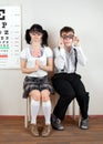 Two person wearing spectacles Royalty Free Stock Photo