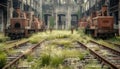 discovering an abandoned trainyard - generated by AI