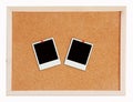 Two photo frame on Cork board Royalty Free Stock Photo