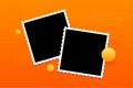 Two photo frames background in modern style Royalty Free Stock Photo