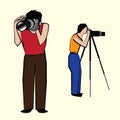 Two photographers Royalty Free Stock Photo