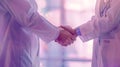 Professional Handshake Between Doctors.AI generated image Royalty Free Stock Photo