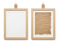 Two picture frames isolated on white background Royalty Free Stock Photo