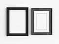 Two picture frames isolated on white background Royalty Free Stock Photo