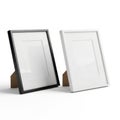 Two picture frames isolated on white background Royalty Free Stock Photo