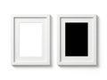 Two picture frames isolated on white background Royalty Free Stock Photo