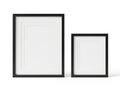 Two picture frames isolated on white background Royalty Free Stock Photo