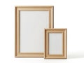 Two picture frames isolated on white background Royalty Free Stock Photo