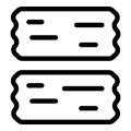 Two pieces of adhesive tape icon, outline style Royalty Free Stock Photo