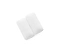 Two pieces of chewing gum on white background, top view Royalty Free Stock Photo