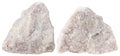 Two pieces of Dolomite mineral stone isolated Royalty Free Stock Photo