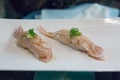 Torched Fluke Fin Sushi Royalty Free Stock Photo