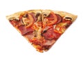 Two pieces of pizza isolated Royalty Free Stock Photo