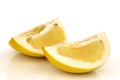 Two pieces of pomelo fruit Royalty Free Stock Photo