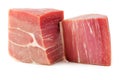 Two pieces of prosciutto Royalty Free Stock Photo