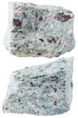 Two pieces of Trachyte (Trachyt) mineral stone Royalty Free Stock Photo