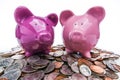 Two Piggy Banks Royalty Free Stock Photo