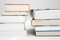 Two piles of books Royalty Free Stock Photo