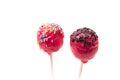 Two pink cakepops Royalty Free Stock Photo