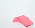 two pink erasers on a white background Royalty Free Stock Photo