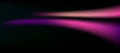 Two pink glowing stripes in black sky. Luminous objects, Beautiful light flashes. Glowing stripes on dark background