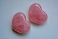 Gem stones in heart shape. Precious minerals symbolize love, gift for loved one, romantic jewels