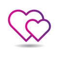 Two hearts web icon Royalty Free Stock Photo