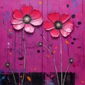 Two Pink Poppies: A Graffiti Art Inspired Floralpunk By Katherine Smith