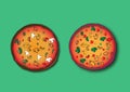 Two pizzas Royalty Free Stock Photo