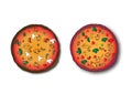 Two pizzas Royalty Free Stock Photo