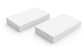 Two plain rectangular blocks positioned side by side on a flat surface Royalty Free Stock Photo