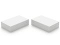 Two plain white rectangular blocks side by side Royalty Free Stock Photo