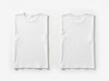 Two plain white t-shirts laid flat Royalty Free Stock Photo