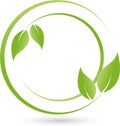 Two plants, leaves, wellness and naturopathic logo